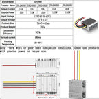 GYVRM DC DC 12v 24v to 5v Voltage Converter 1A 2A 3A 5A 10A 15A 20A 25A 30A 40A Step Up Down Buck 5v Voltage Reducer
