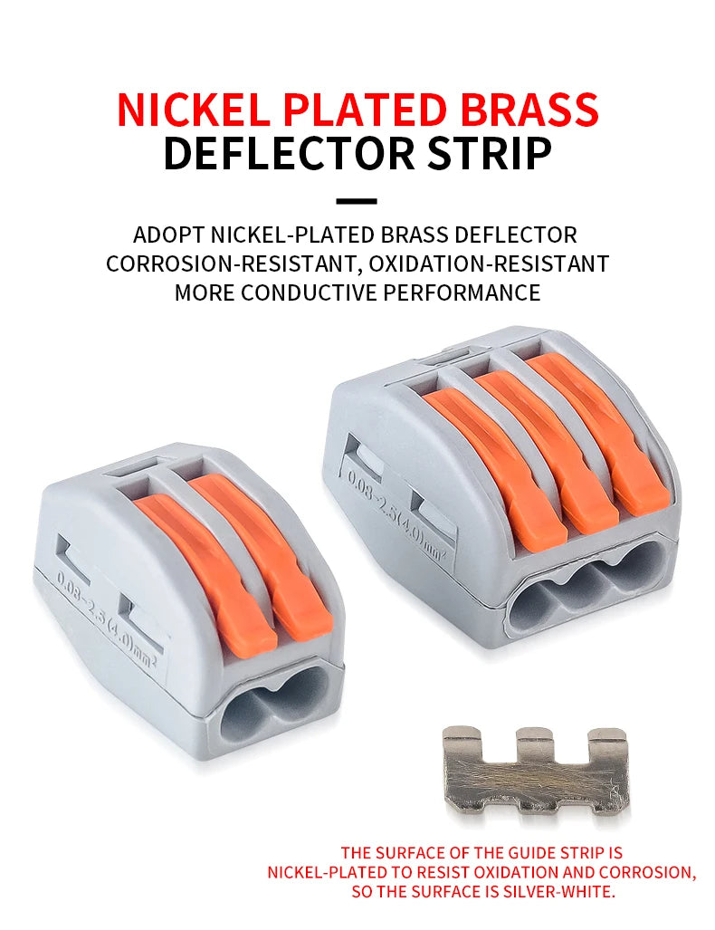 43Pcs Boxed Eletrical Mini Quick Lever Wire Connector 1 In Multiple Out Compact Splicing Termianl Block Easy For Installation