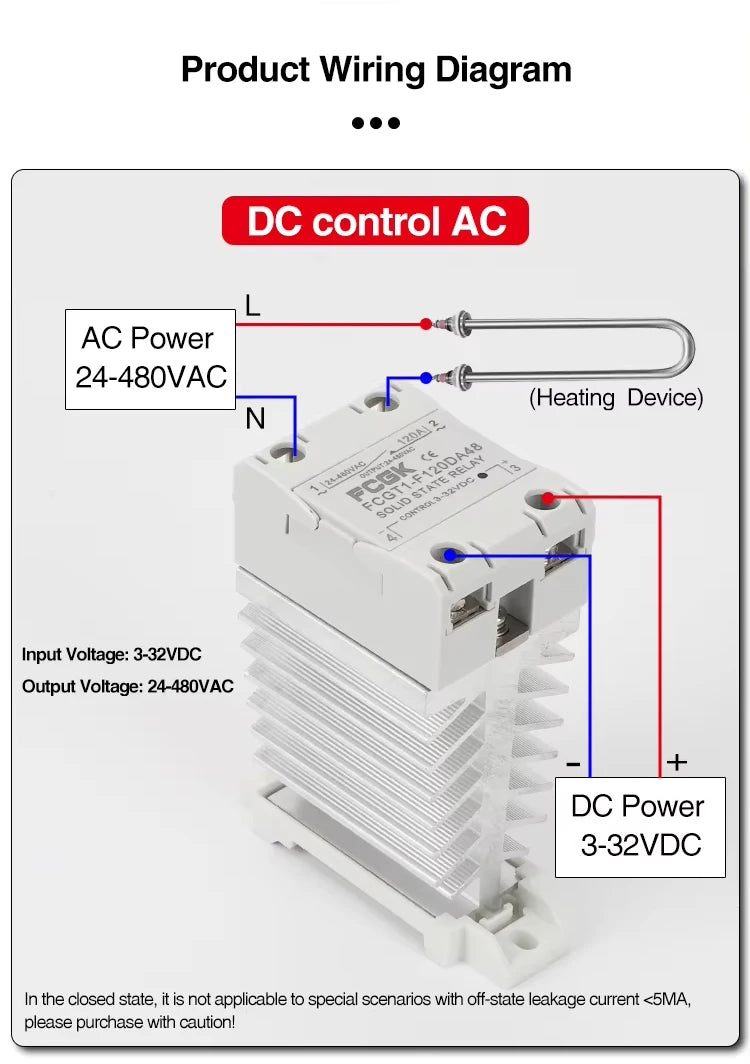 10A 25A 40A 60A 80A 100A Single Phase Slim SSR Solid State Relay With Heat Sink Industrial Relay DIN Rail Mount