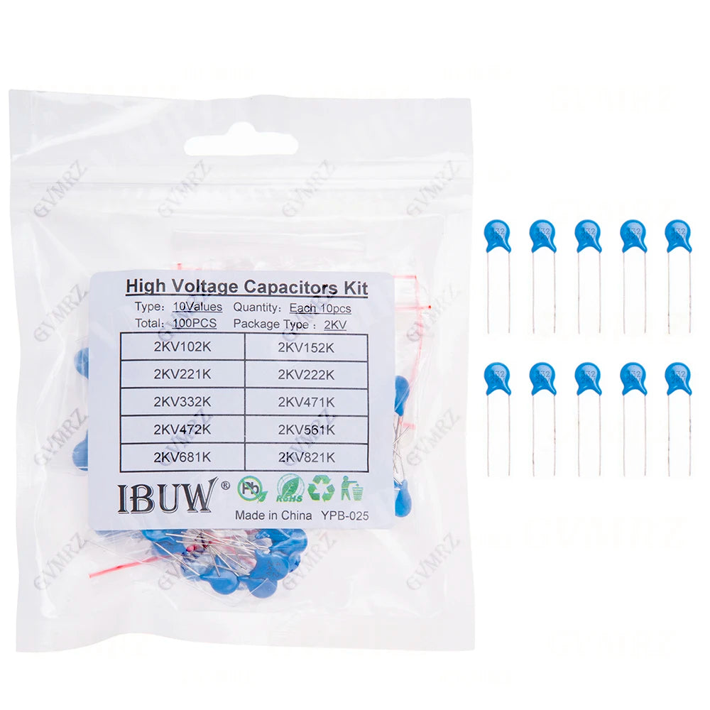 1KV 2KV 3KV High Voltage Ceramic Capacitor KIT 5PF 30PF 47PF 56PF 100PF 220PF 1NF 2.2NF 3.3NF 4.7NF 10NF 100NF 471 222 223 103