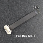 1PC Type-C Micro USB Connector FPC 2Pin 3Pin R1 EK Decryption Welding Wire Flat Cable Male  Fast Charge Wire Extention For Phone