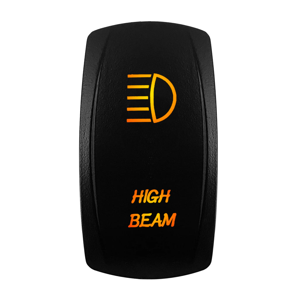 12V-24V Orange Led Rocker Switch Waterproof 20A Amber Light SPST DPDT Toggle Key for Car Boat ATV Camper Motorhome Auto Machine