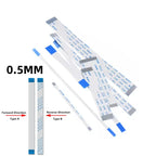 10PCS FPC FFC Ribbon Flexible Flat Cable 12 Pin Pitch 0.5MM 1.0MM AWM 20624 80C 60V Length 6/10/15/20/25/30/40CM Forward Reverse