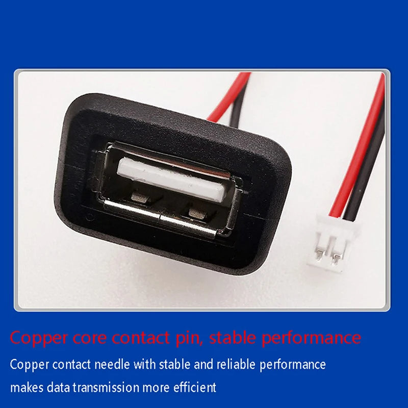High Quality USB 2.0 Female Power Jack USB2.0 Charging Port Connector With Cable USB Charger Socket