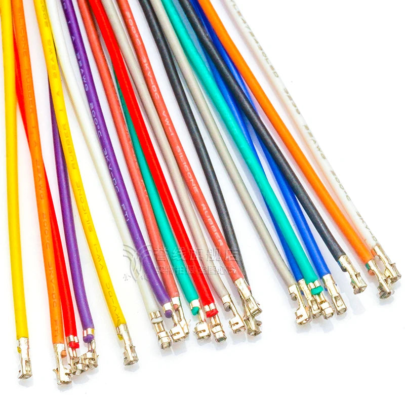 JST XH2.5mm Pre-Crimped Silicone Cable Wire 22AWG Copper Wire High TempErature Resistance Cable Crimp Terminal XHR2.54 Connector