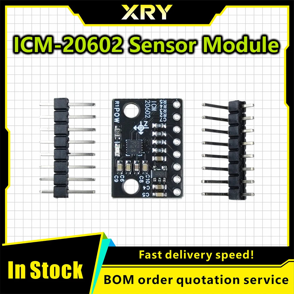 XRY ICM-20602 Sensor Module Replaces MPU-6050 with High-precision Six Axis Gyroscope Acceleration Module DC3.3-5V For Smart Car