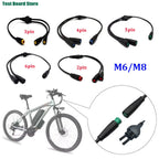  M6/M8 1 male to 2 female 2/3/4/5/6 pin Ebike DC splitter sensor Connector 40CM Cable Electric Bicycle Butt Joint ebike Plug