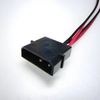 Computer IDE Molex Male To 2-Port DC 5.5*2.1 5.5mm X 2.1mm Converter Adapter Power Supply Cable 6.6A 12V 18AWG Wire 50cm