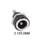 10/50/200Pcs DC-022B DC Power Socket 5.5x2.1/2.5mm Panel Mount Female Jack Socket  DC Connector DC022B