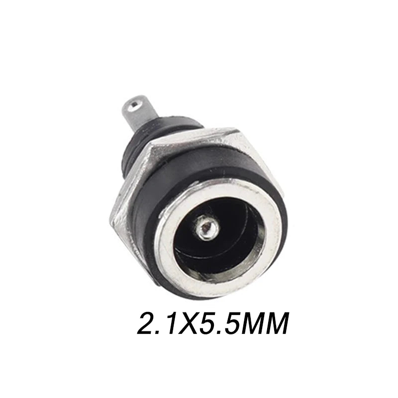 10/50/200Pcs DC-022B DC Power Socket 5.5x2.1/2.5mm Panel Mount Female Jack Socket  DC Connector DC022B