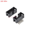 5/10pcs Dip 6/10/20/26/34/40 Pin 2.54mm Pitch Male Socket Straight Idc Box Headers Pcb Connector Double Row 10p/20p/40p/50p Dc3