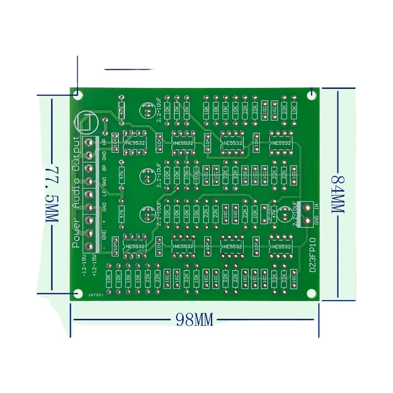 Bass Midrange Treble 3Way Crossover Audio Board Frequency Divider Filters For amplifier system 500HZ, 5000HZ DIY Parts and FG