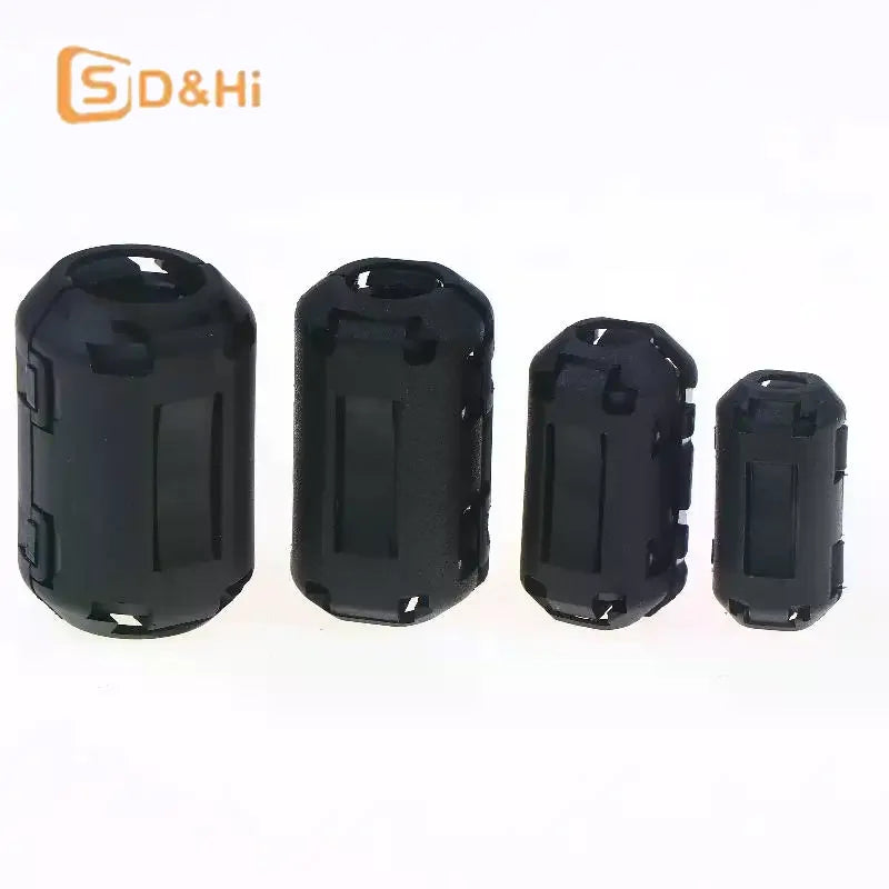 5/10Pc Noise Filter Ring Wiring Cable Clamp 3.5-13mm Toroidal Core Ferrite Bead Clip Choke RFI Noise Filter Clip Noise Filter