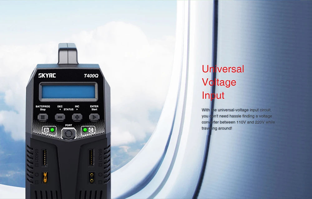 SKYRC T200 T400 T100 AC/DC Lipo Battery Dual Balance Charger Discharger for Traxass Airsoft Drone RC Battery Charger Fast Charge