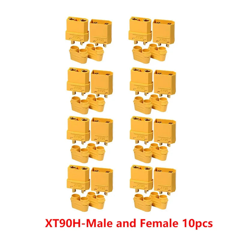 XT90S XT90-M/F Connectors Spark-Resistant Male/Female Connectors for Battery, ESC and Charger Cables