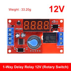 DC 5V 12V 24V 10A Adjustable Time Delay Relay Module 32 Modes LED Digital Timming Trigger Timer Control Switch Pulse Cycle