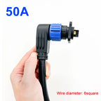 50A M25 Self-locking Waterproof Plug Cable IP67 2 3 Pin Power Charging Connector Large Current Male Female Aviation Plug Socket