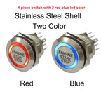 19mm 22mm 25mm 30mm Laser 'ENGINE START STOP' Engine Button ON OFF Ring Illuminated Momentary Push Button Switch+CE+RoHS