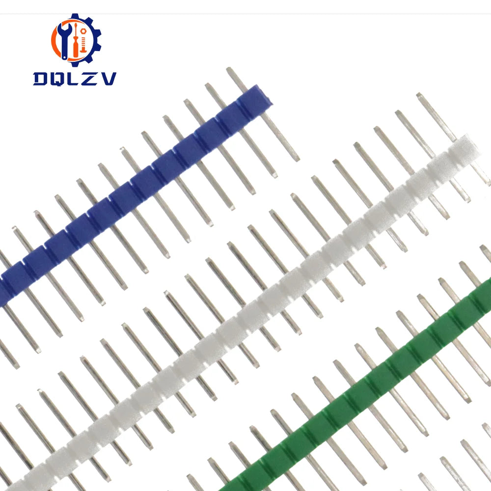 10PCS 40 Pin 1x40 Single Row Male 2.54 Breakable Pin Header Connector Strip For Arduino White/Black/Red/Blue/Green/Yellow