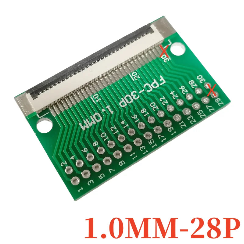 FPC FFC Flexible Cable Adapter Board 1.0mm Pitch Connector SMT to 2.54mm 4/5/6/7/8/9/10/12/14/15/16/18/20/22/24/26/28/30/32/40P