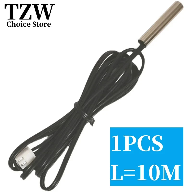 TZW 20CM 30CM 40CM 50CM 1M 2M 3M 5M 10M NTC Thermistor Temperature Sensor Waterproof Probe Wire 10K 1% 3950 W1209 W1401 Cable