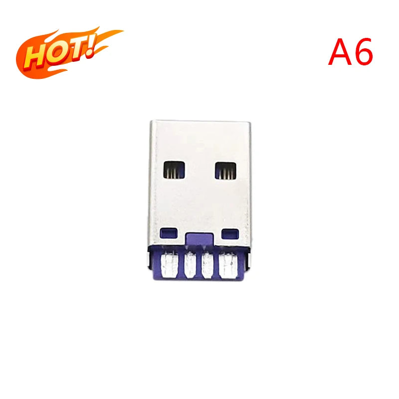 1Set Fast Charge Type-C USB 65W 5A Male Connector Welding With 5Pin PCB + Type A Male 6 Pin USB DIY OTG Data Charge DIY KIT