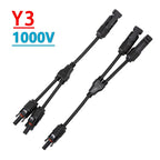 MC4 Solar Connector T Type Y Branch PV Panel Parallel Connection Waterproof IP67 Male Female 2Pcs Solar Cell Plug