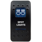 12V Marine Grade Rocker Switch SPST/ON OFF, DPDT/(ON) OFF (ON) Blue Led Light Bar for Carling ARB NARVA Replace Waterproof IP66