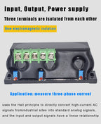 3ph AC Current Transmitter 4-20mA 0-20mA 0-5V 10V RS485 Output 3-phase Current Mutual Sensor Perforated Hall Current Transducer