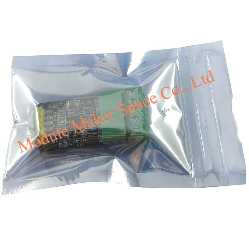 ADS1115 4-Channel 16-Bit High Precision ADC Converter Module, Programmable Gain Amplifier, I2C Interface, for Data Acquisition