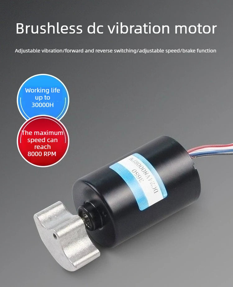 Brushless DC vibration motor, adjustable speed planetary gear, high torque 12v24v micro motor, small motor