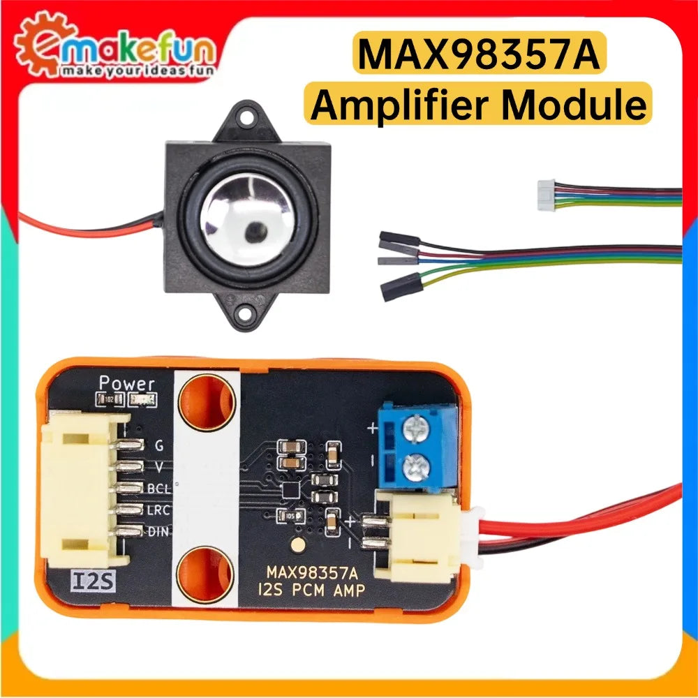 MAX98357A I2S Class D Amplifier Module 3W 5V Without Filtering 2831 Speaker for ESP32 Arduino Raspberry Pi DIY Audio Project