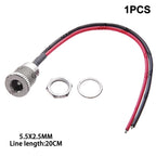 DC099 5.5 x 2.1mm/5.5x2.5mm DC power outlet male female connector adapter with 10cm/20cm Cable  5.5*2.1
