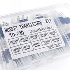 50PCS TO-220 Series MOSFET IRFZ44N IRF640N IRF540N IRF3205, 10 types, 5 of each.