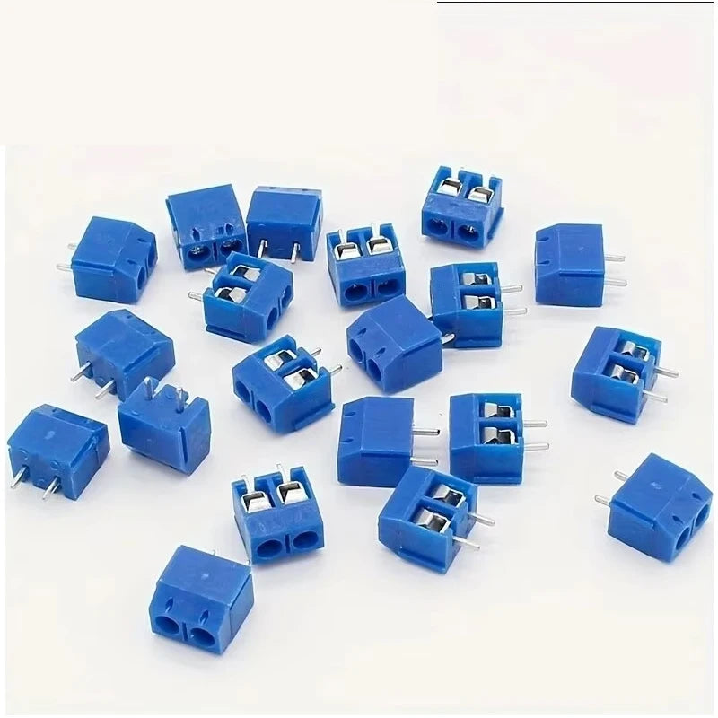 50PCS PCB Terminal Block Connector Pitch 5.0mm KF301 Straight Pin 2P 3P Screw PCB Terminal Blocks Connector Assortment Kit