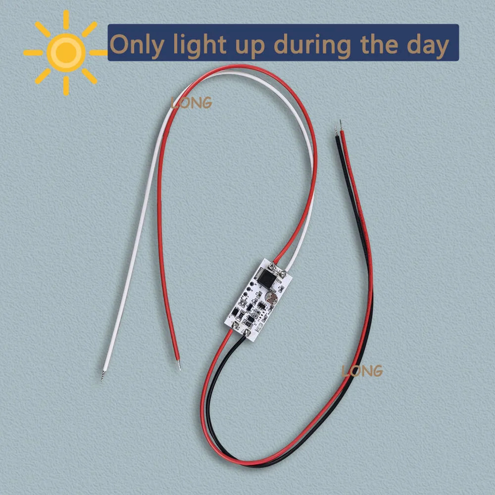 Waterproof Photocell Sensor Switch IP66 12-75V DC 3A Auto On/Off Remote Control Light Sensor