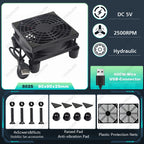 5V USB Router Fan 80mm 92mm 120mm 140mm DIY TV Box Ball/Sleeve Cooler & Protective Net Desktop Cooling Fan