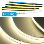 12V 24V COB LED Strip Light 3000K 4000K 6000K Black PCB 320LED/m High Density Lighting for Kitchen Cabinets Flex Tape RA90 IP30