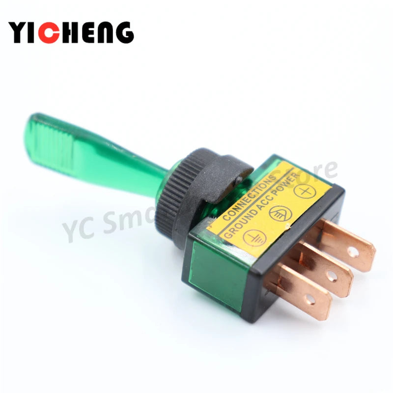 4Pcs Car Toggle Switch 12V Illuminated Car Rocker Switch 20A Rocker Switch Red Blue Green Yellow