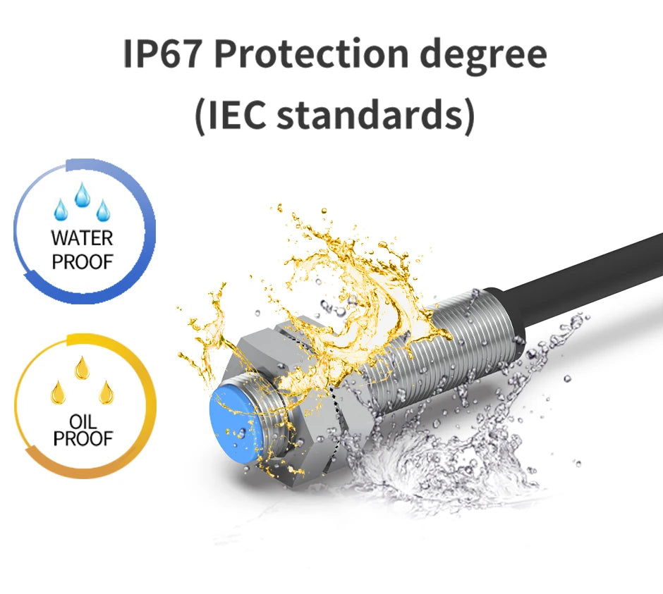 GTRIC Hall Effect Magnetic Proximity Sensor Switch NJK5001 Series M8 Sensing Distance 10mm DC10-30V NPN PNP N or S Pole