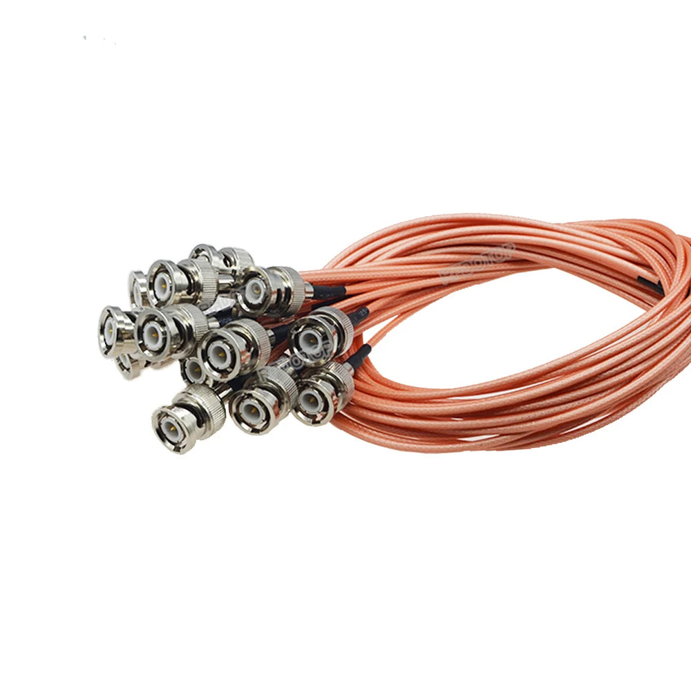 1PCS RG-316 BNC to DuPont Cable Q9 BNC Male / Female to 2 DuPont 2.54mm Male Plug Test Line RG316 Extension Jumper 10CM-20M