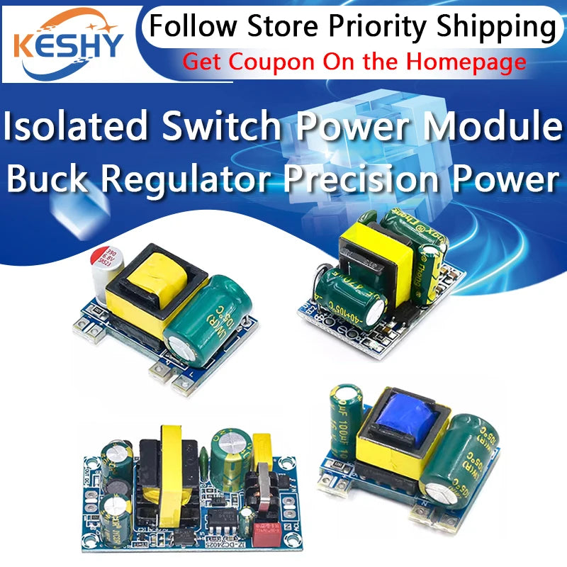 1-10PCS AC-DC 220V to 5V Step Down Converter 5V 700mA Isolated Switching Power Module 3.5W Buck Regulator Precision Power Module