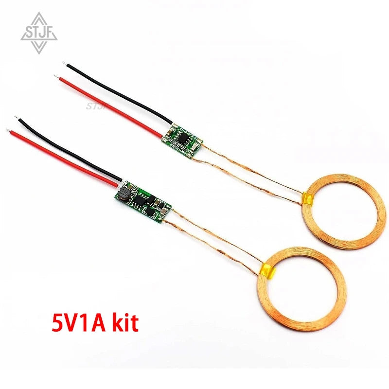 5V 1A/2A Wireless Power Supply Module Wireless Charger Module Transmitter Receiver Terminal Circuit Board Module for DIY Phone