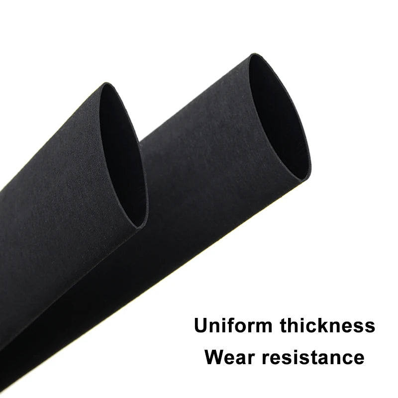 Black Fishing Rod Heat Shrink Tube Anti-Skid ID 15mm - 60mm DIY Non-Slip Handle Protect Wrap Cover Case 2:1 Polyolefin Sleeve