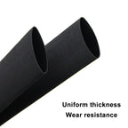 Black Fishing Rod Heat Shrink Tube Anti-Skid ID 15mm - 60mm DIY Non-Slip Handle Protect Wrap Cover Case 2:1 Polyolefin Sleeve
