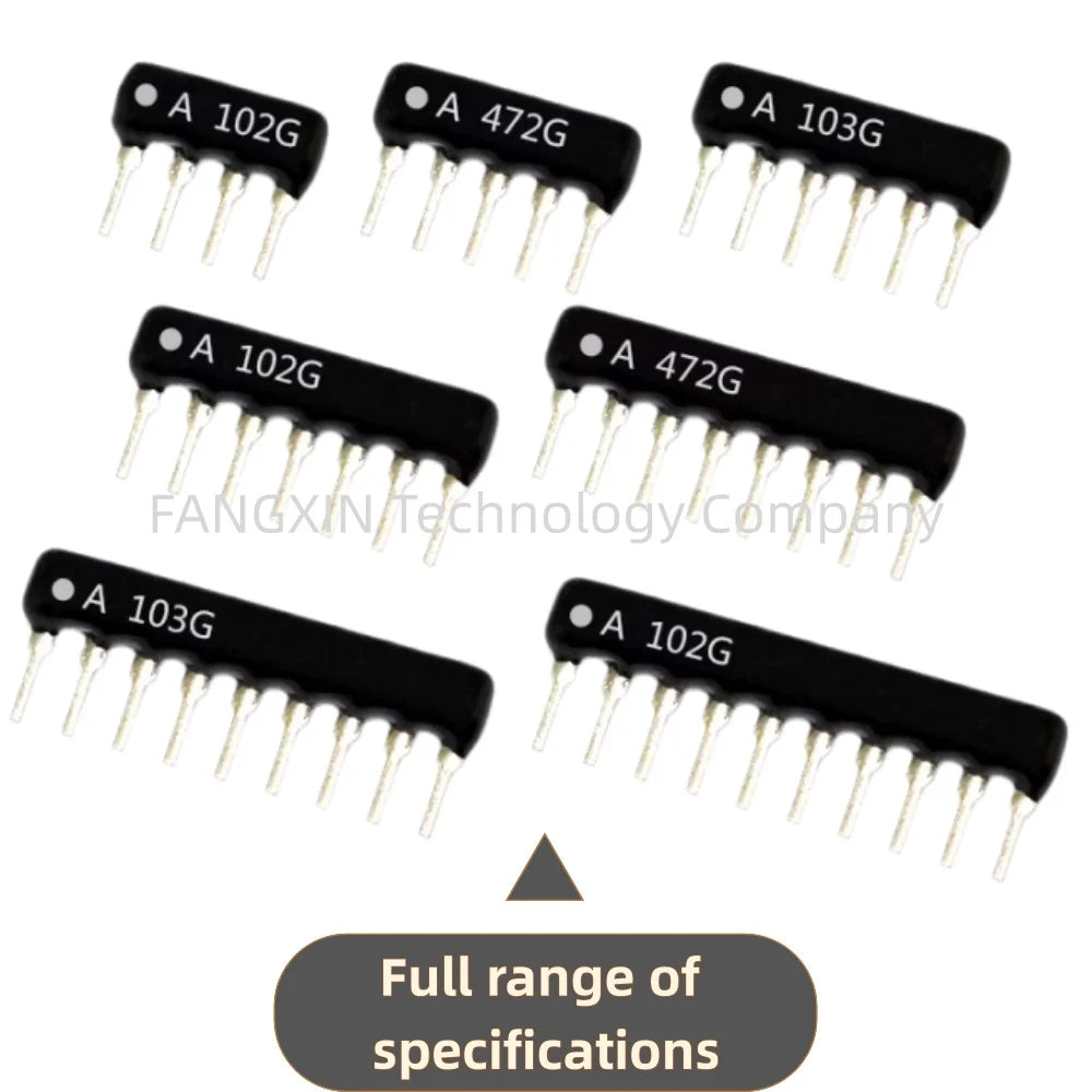 10pcs 9PIN 8PIN 7PIN 6PIN 5PIN Exclusion Network Resistor Array DIP 100 220 470 680 1K 1.2K 1.5K 2K 2.2K 4.7K 5.1K 10K 100K ohm