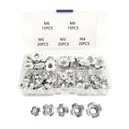 90Pcs M3-M8 Four Prong T-Nuts Kit, Blind Insert Captive Nuts for Wood Furniture, Assorted Woodworking Hardware