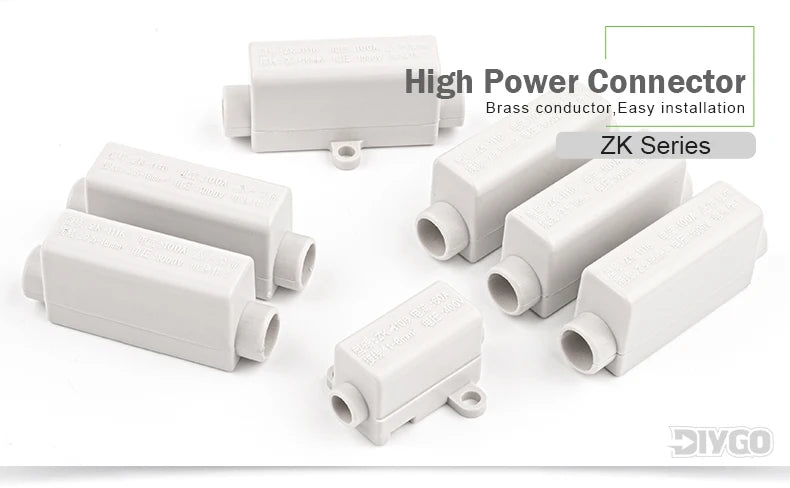 60A/400V 1-6mm2 Quick Butt Wire Connector High Power 100A/1000V 2.5-16mm2 Electric Cable Splicing Terminal Block Junction Box