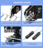 YICHENG 2.54mm Dupont Connector Kit with Ratcheting Wire Crimping Tool,Male Female Pins, Headers & Ribbon Cable