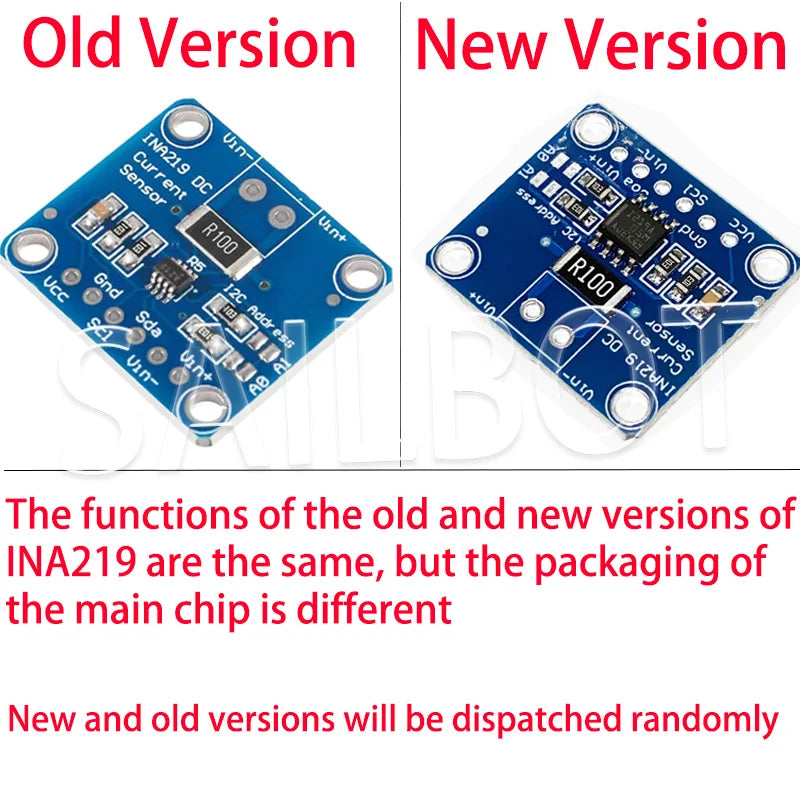 MCU-219 INA219 I2C IIC Zero Drift Bi-directional Current Power Monitoring Sensor Module Sensor Breakout Monitoring Modules